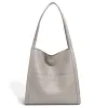 Genuine leather women's bag 2026 new large capacity tote bag