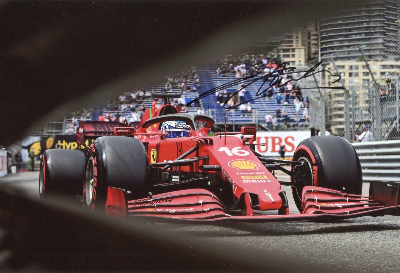 FORMULA ONE Charles Leclerc FERRARI 2021 autograph, In-Person signed Photo Poster painting