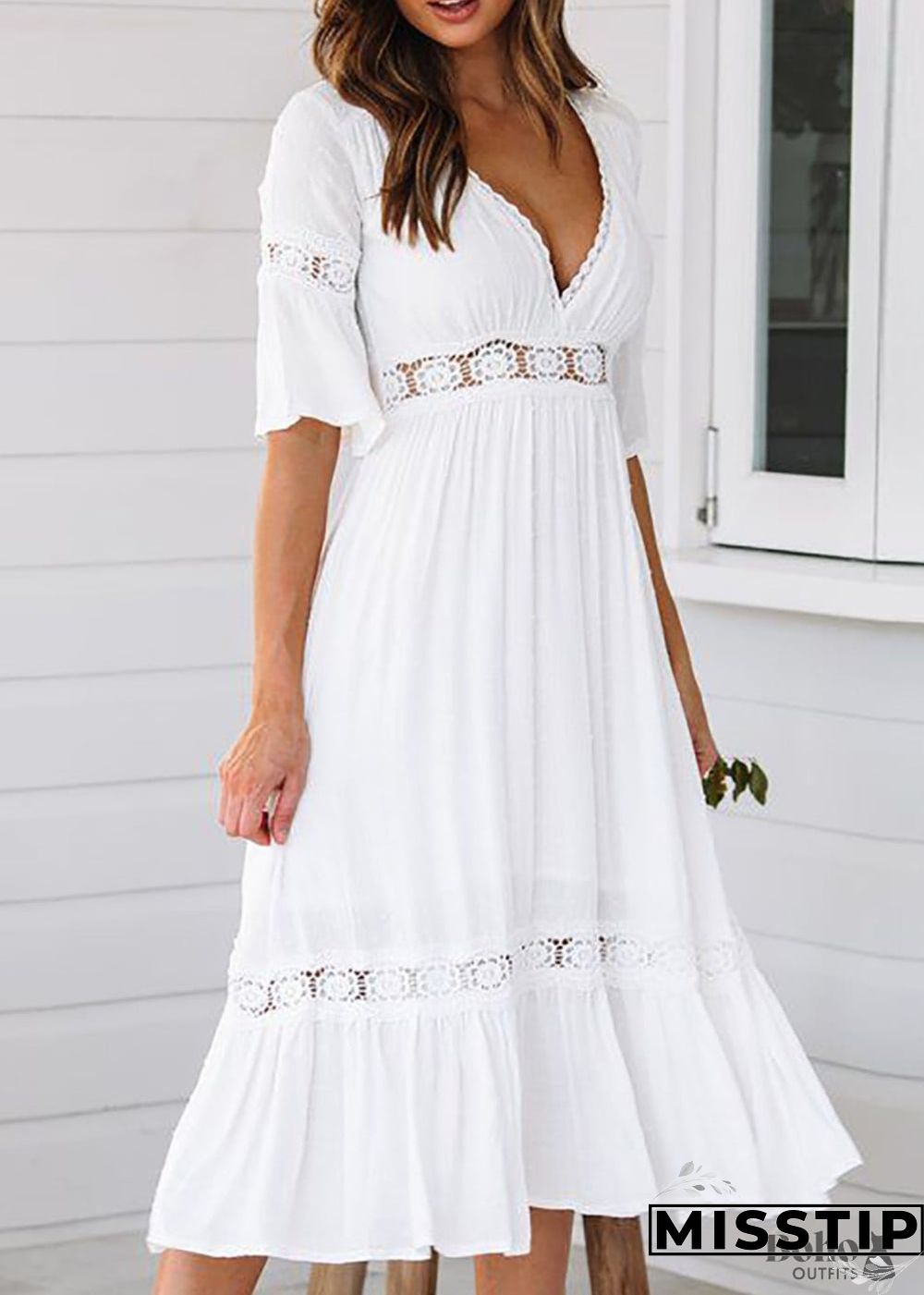 Boho Lace Midi Dress Boho White Lace Floor Length Dress Boho Lace Midi  Dress Boho Lace