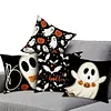 4 Set Happy Halloween Farmhouse Pillows Halloween Party Pillow Decorative Covers