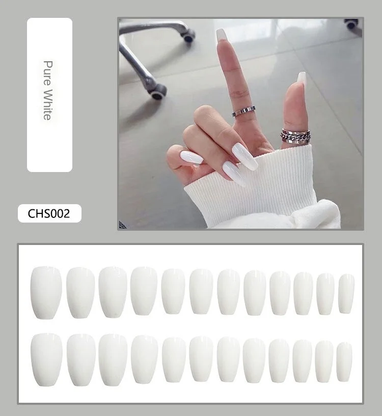 Fake Nails Art Tips Press on Nail False with Glue Designs Set Full Cover Artificial Short Packaging Kiss Coffin Square Stick box