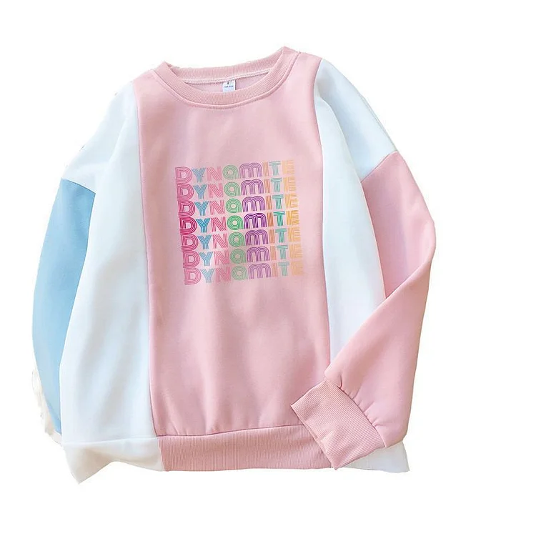 방탄소년단 Dynamite Color-block Sweater