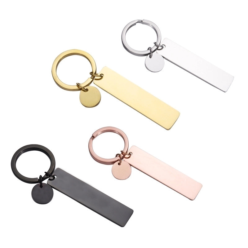Modern Style Solid Color Stainless Steel Plating None Women's Bag Pendant Keychain