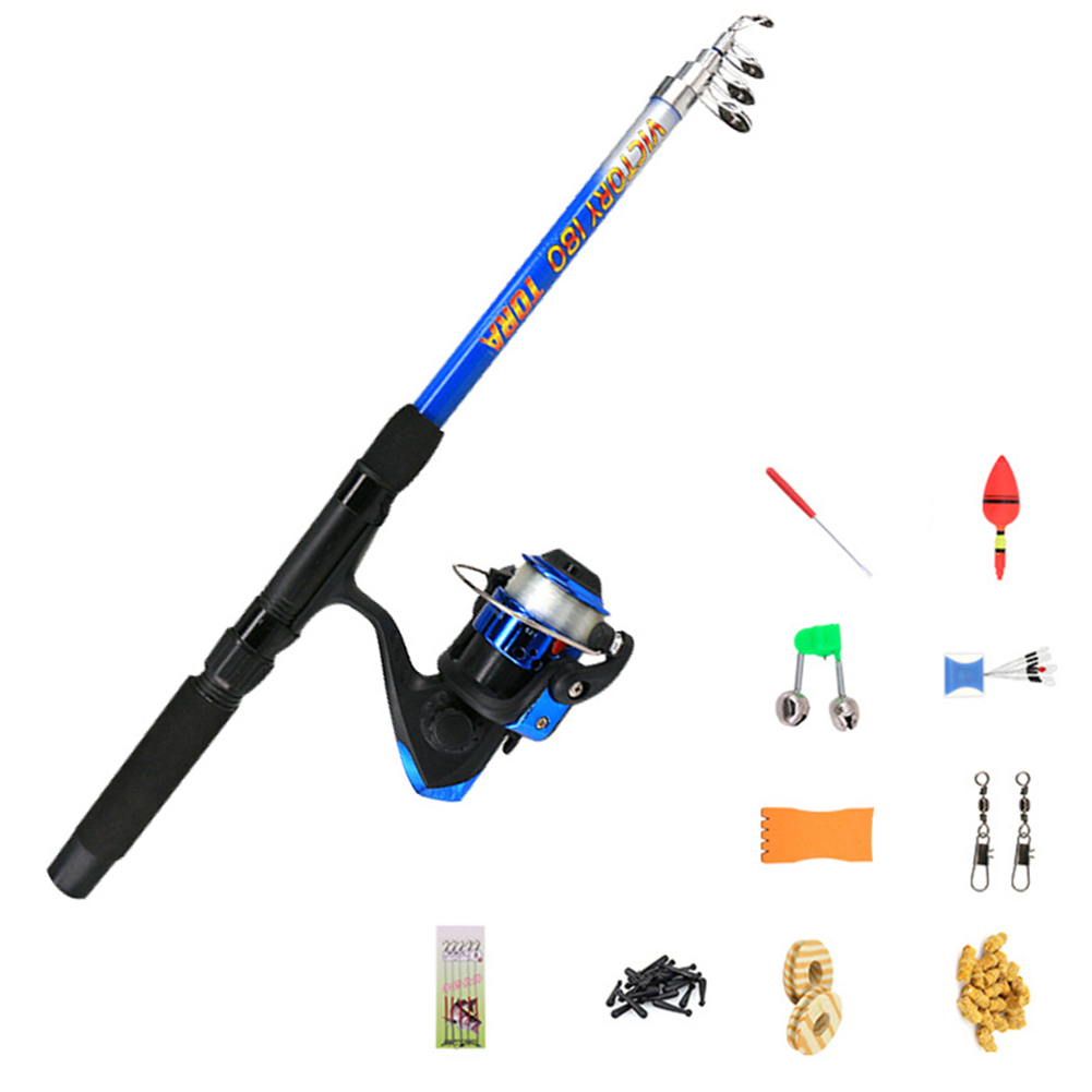 

1.8m Telescopic Sea Fishing Pole Reel Set Space Beans Connector Bite Alarm, 501 Original
