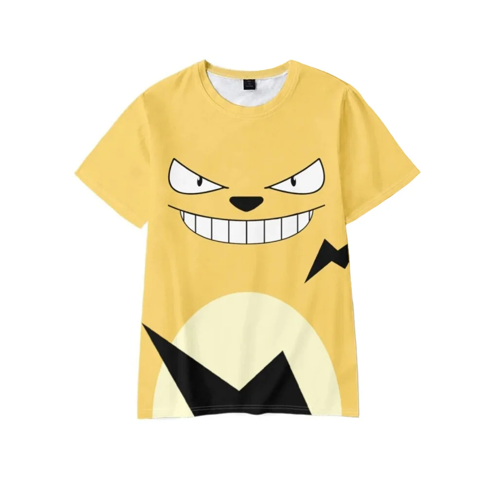 Game Palworld Grizzbolt Yellow Short Sleeve T-shirt Outfits Cosplay Costume Halloween Carnival Suit
