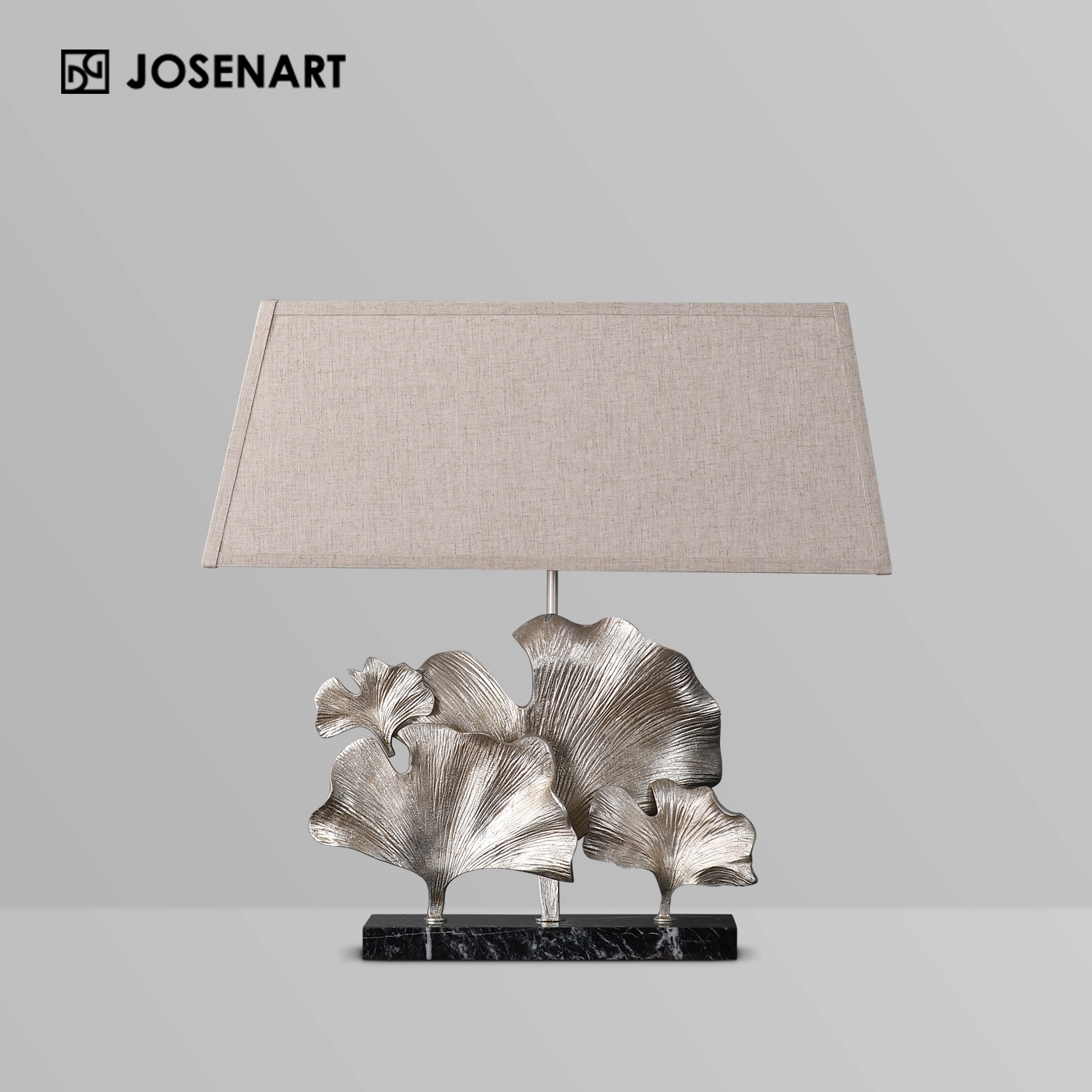 Craft Hand-Carved Ginko Table Lamp JOSENART Josenart