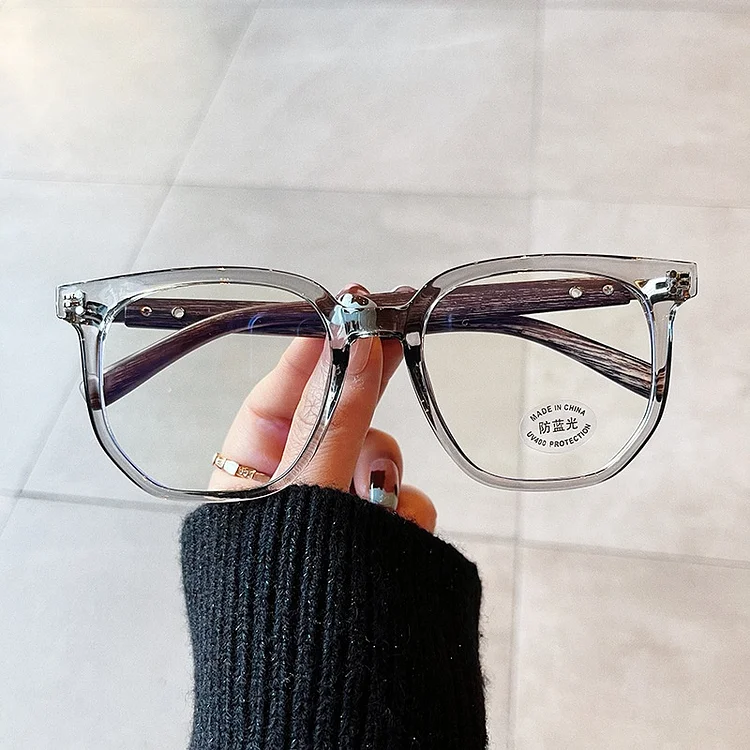 Galagalafood Transparent Computer Glasses Frame Women Men Anti Blue Light Round Eyewear Blocking Glasses Optical Spectacle Eyeglass
