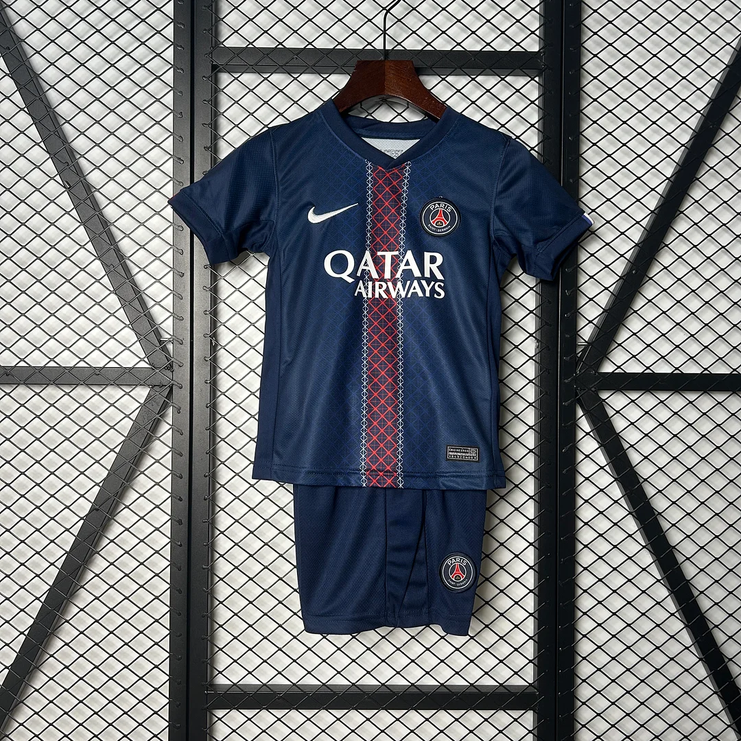 25/26 PSG Paris Saint Germain Home Kids Kit Football Jersey Thai Quality