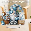 Diamond Painting Acrylic Single Sided January Snowflakes Gnome Gnome Ornaments Tabletop Home Office Decor