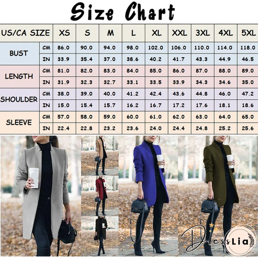 Fashion Women Autumn Winter Long Sleeve Coat Loose Warm Lightweight Jackets Casual Solid Color Parka Cardigans