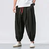 Gioiacombo™ Pantaloni casual larghi in cotone e lino