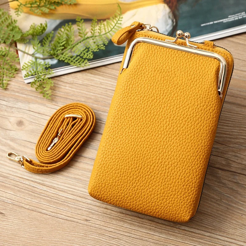 Women Touch Screen Shoulder Crossbdoy Bag Cell Phone Purse Female PU Leather Small Handbag Multi-poket Messegner Bags Wallet