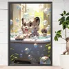 Diamond Painting -DIY Full Square Drill Bubbles and White Tiger(40x60cm)