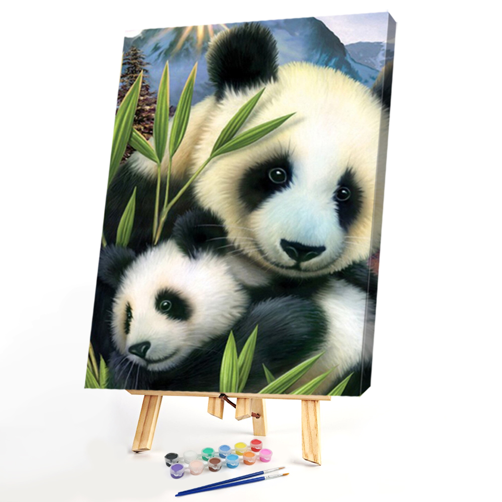 

40*50CM Paint By Numbers-Pandas, 501 Original