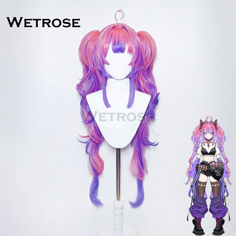 [Wetrose] In Stock Hololive FLOW GLOW Kikirara Vivi 綺々羅々ヴィヴィ Cosplay Wig コスプレかつら