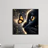 Black Cat Butterfly-Full Round Diamond Painting 30*30CM