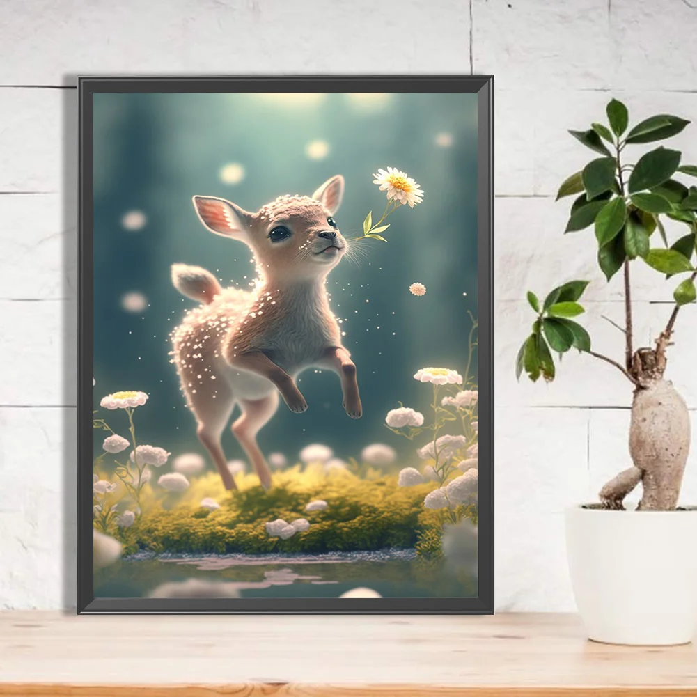 Full Round Diamond Painting 30*40cm - Fawn