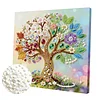 DIY Pearl Painting Four Seasons Tree for Home Decor with Frame(25x25cm)