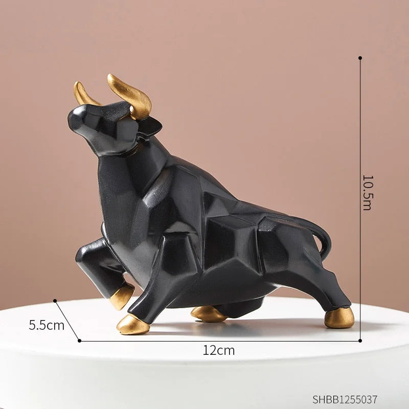 Modern Bullfighting Resin Decoration Bionic Design Animal Model Desktop Small Sculpture Interior Decoration Decoration Gift