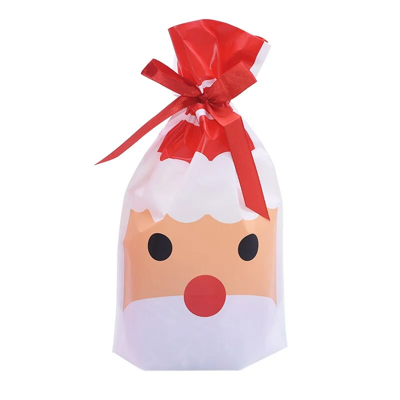 5/10pcs Candy Cookies Gift Bags With Ribbon Snack Biscuit Baking Package Wedding Birthday Party Decoration Christmas Gift Bags