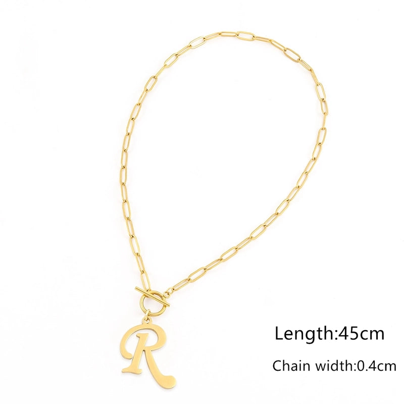 Elegant Minimalist Classic Style Letter 201 Stainless Steel 304 Stainless Steel Pendant Necklace