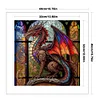 Stained Glass Dragon-Full Embroidery 2 strands 18CT Stamped Cross Stitch-40*40CM