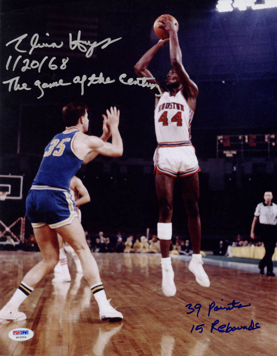Elvin Hayes SIGNED 11x14 Photo Poster painting Game Of The Century Houston Cougars UCLA PSA/DNA
