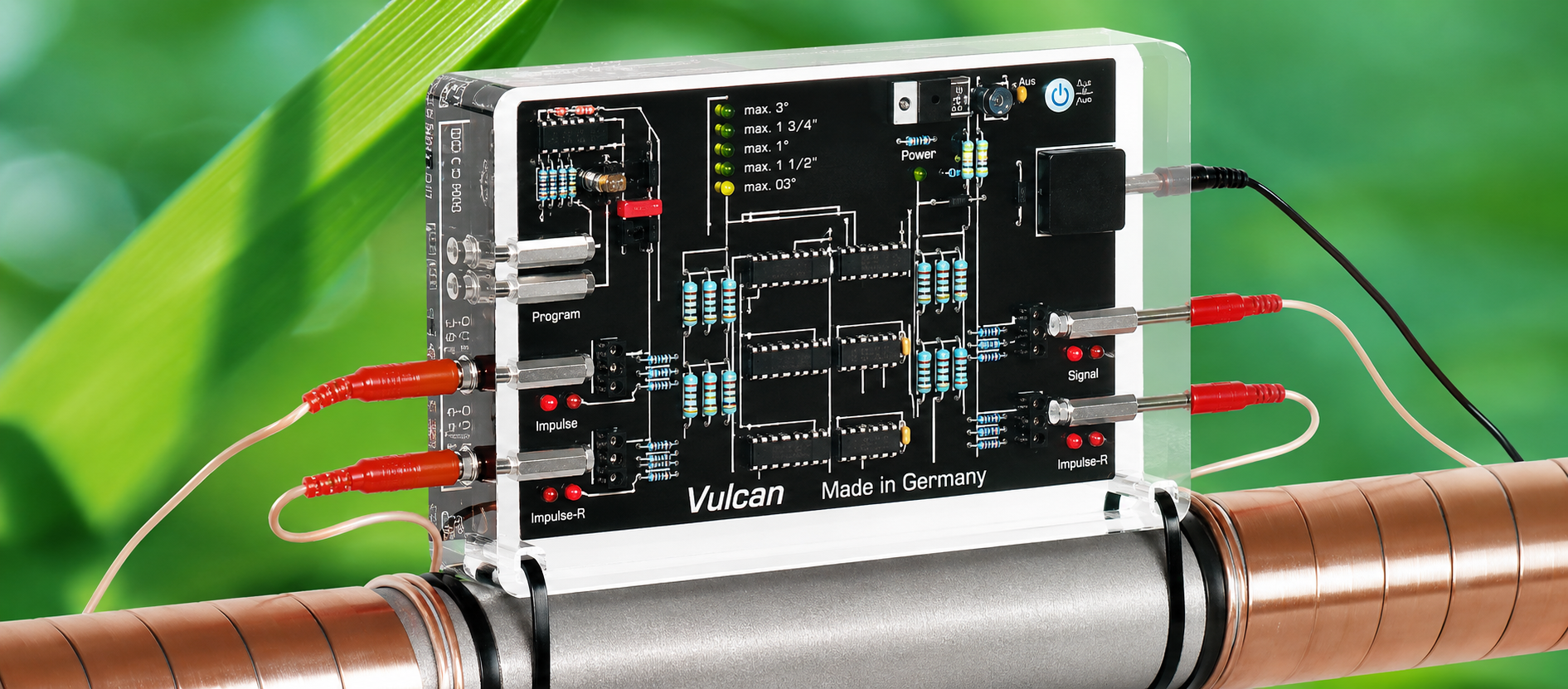 Vulcan device installed on a pipe