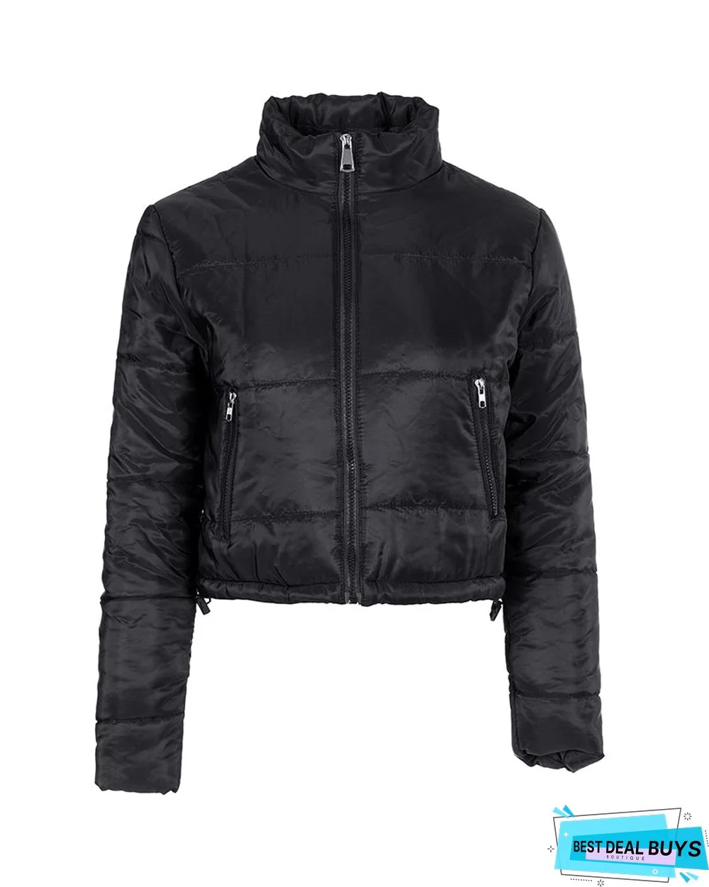 Long Sleeve Zipper Design Gilet Puffer Jacket