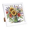 Butterfly Flower 5D DIY Partial Special Shaped Drill Diamond Painting With Frame Kit 17.2x17.2cm