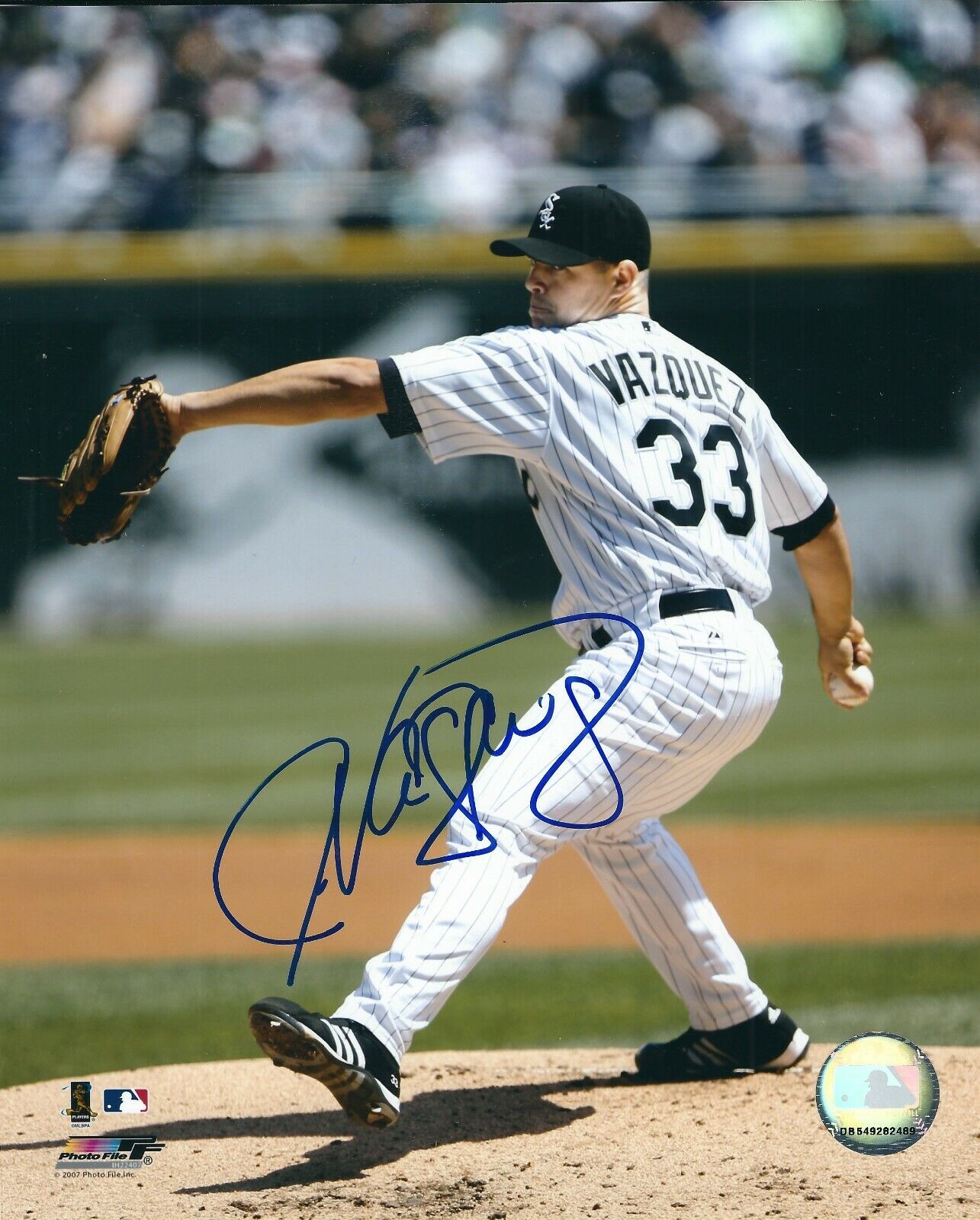 Autographed JAVIER VAZQUEZ CHICAGO WHITE SOX 8x10 Photo Poster painting - COA