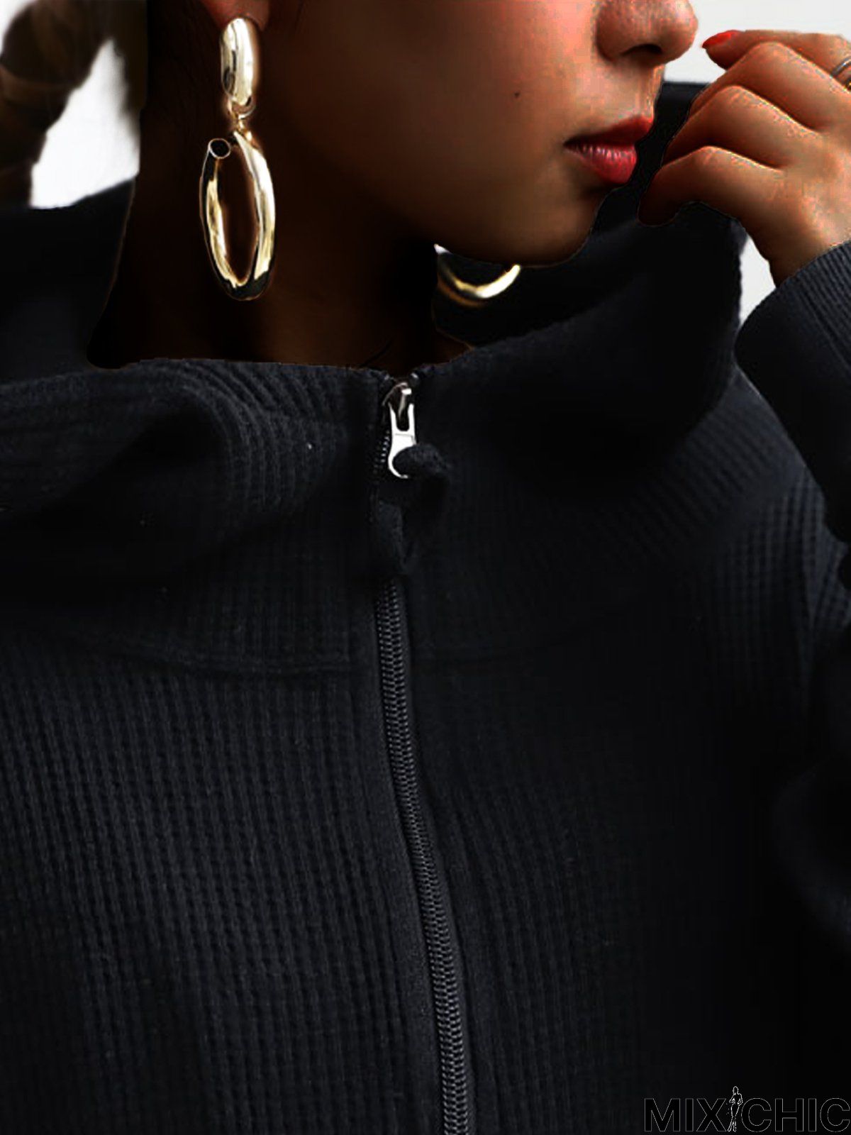 Long Sleeve Plain Sweatshirt