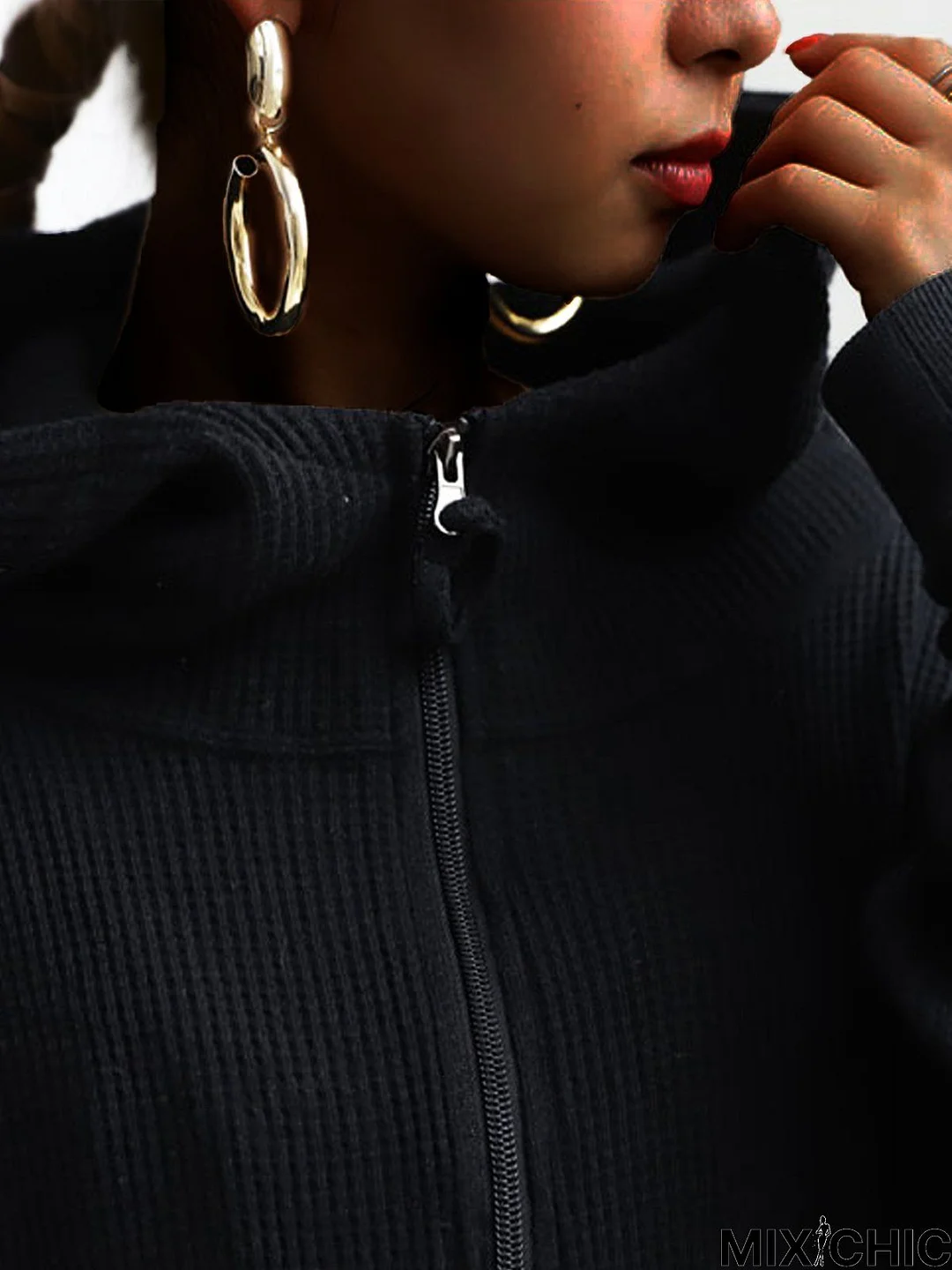 Long Sleeve Plain Sweatshirt