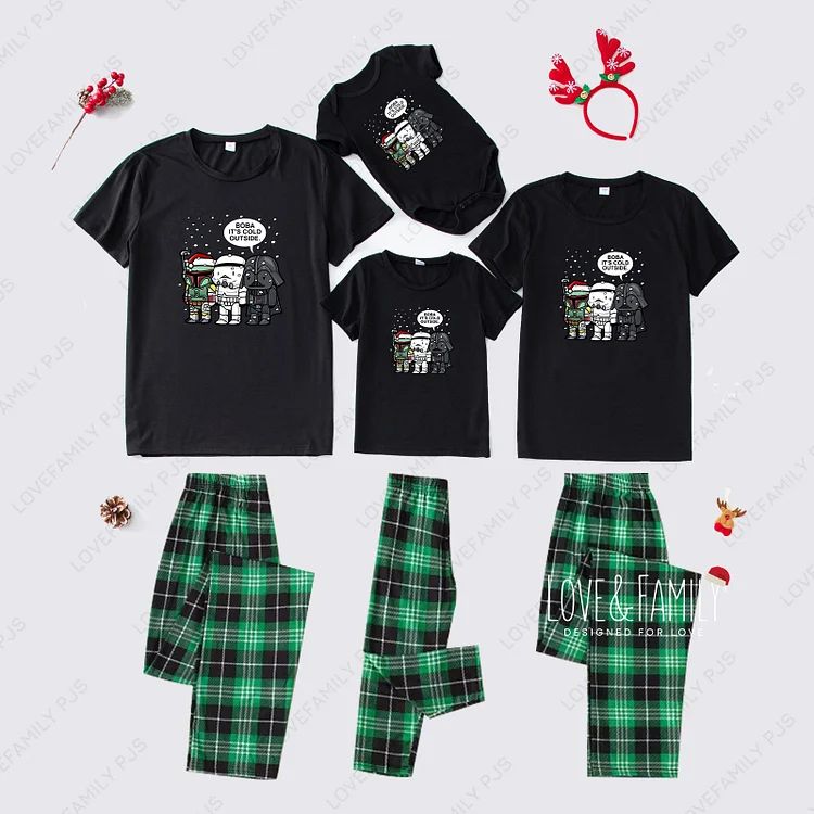 Star Wars It's Cold Outside Christmas Family Short Sleeve Pajamas Sets