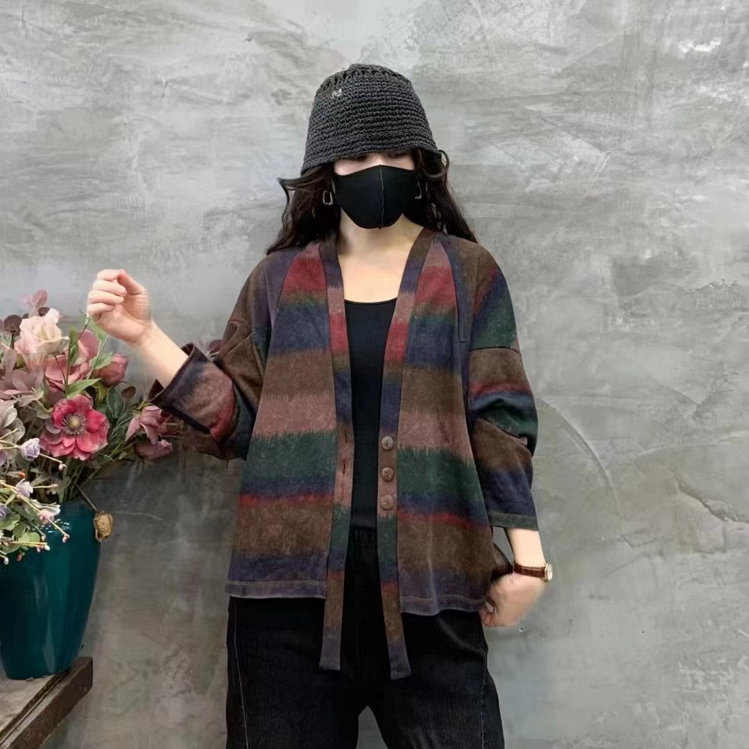 Chicfifth Sweater Women Winter Long Sleeve High Quality Autumn Vintage Top Knitted Cardigan