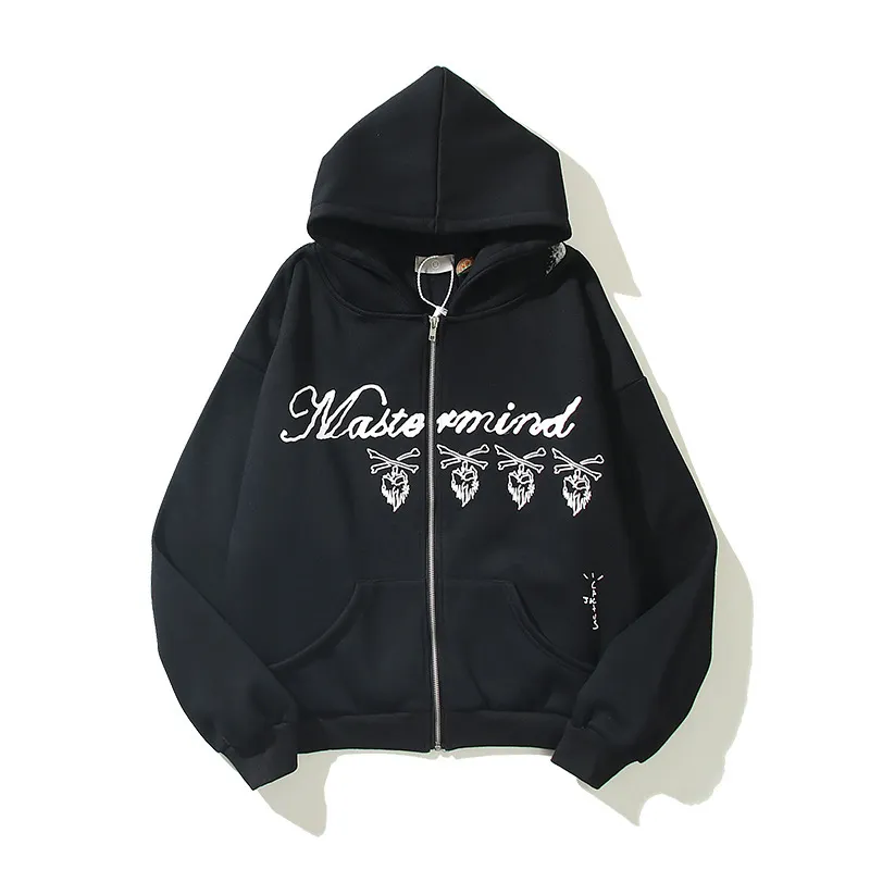 Men's Mastermind Skull Graphic Zip Hoodie