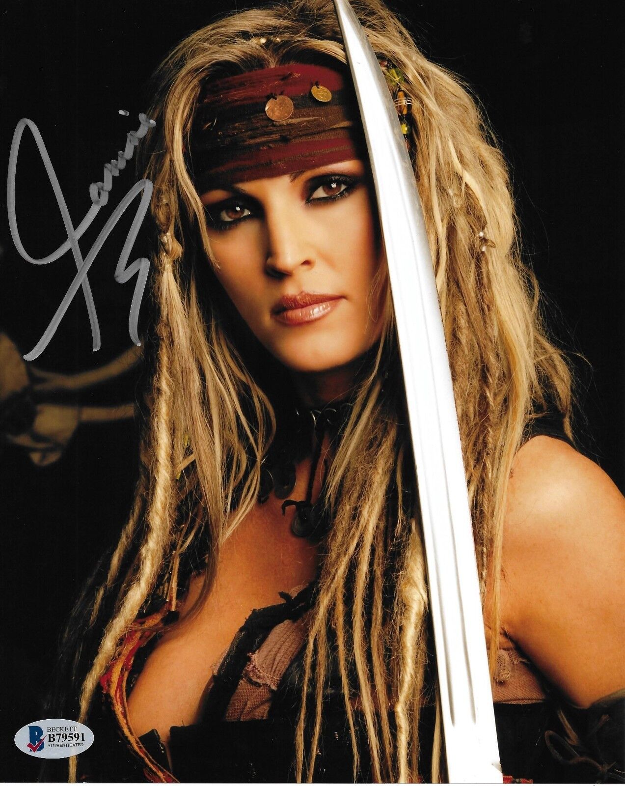 Janine Lindemulder Signed 8x10 Photo Poster painting BAS Beckett COA Pirates XXX 2005 Porn Movie