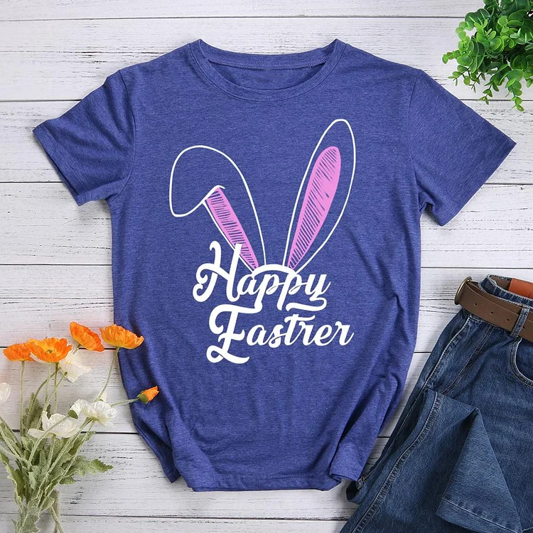 Happy Easter Round Neck T-shirt-0025130