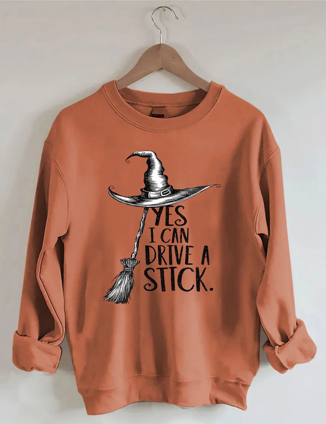 Yes I Can Drive A Stick Halloween Sweatshirt