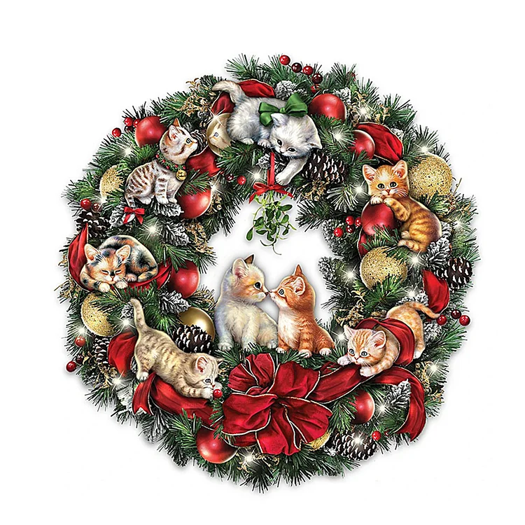 Christmas Wreath - Printed Cross Stitch 11CT 50*50CM