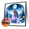>SALE<5D DIY Full Round Drill Diamond Painting Owl Kit Home Decor Art Craft 40x40cm