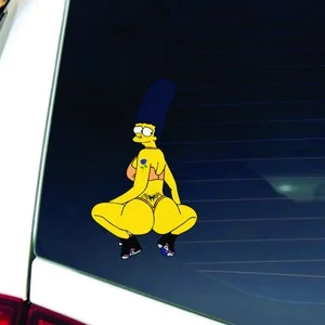Pornhint sexy marge simpson Peeking Peek Peekabo Peekers Bumper Window Vinyl Decal tv show Movie Stickers NSFW