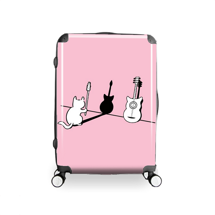 Cat Pretends To Be Electric Guitar, Cat Hardside Luggage