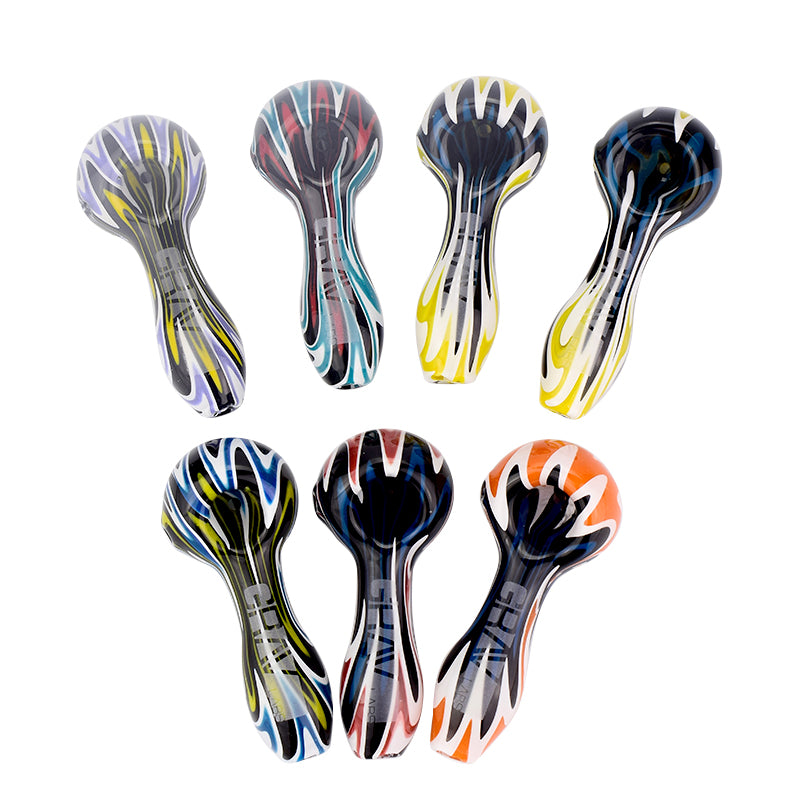 Grav Labs Spoon Pipe 7 Colors Hlame Striped Pipe