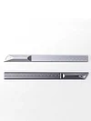 OOMO Aluminum Ruler, 6 inches (15 cm), Straight Scale, Unusual Design, Fashionable Items, Durable, Metal, School Supplies, Elementary School Students, Teachers, Stationery, Office (Silver)