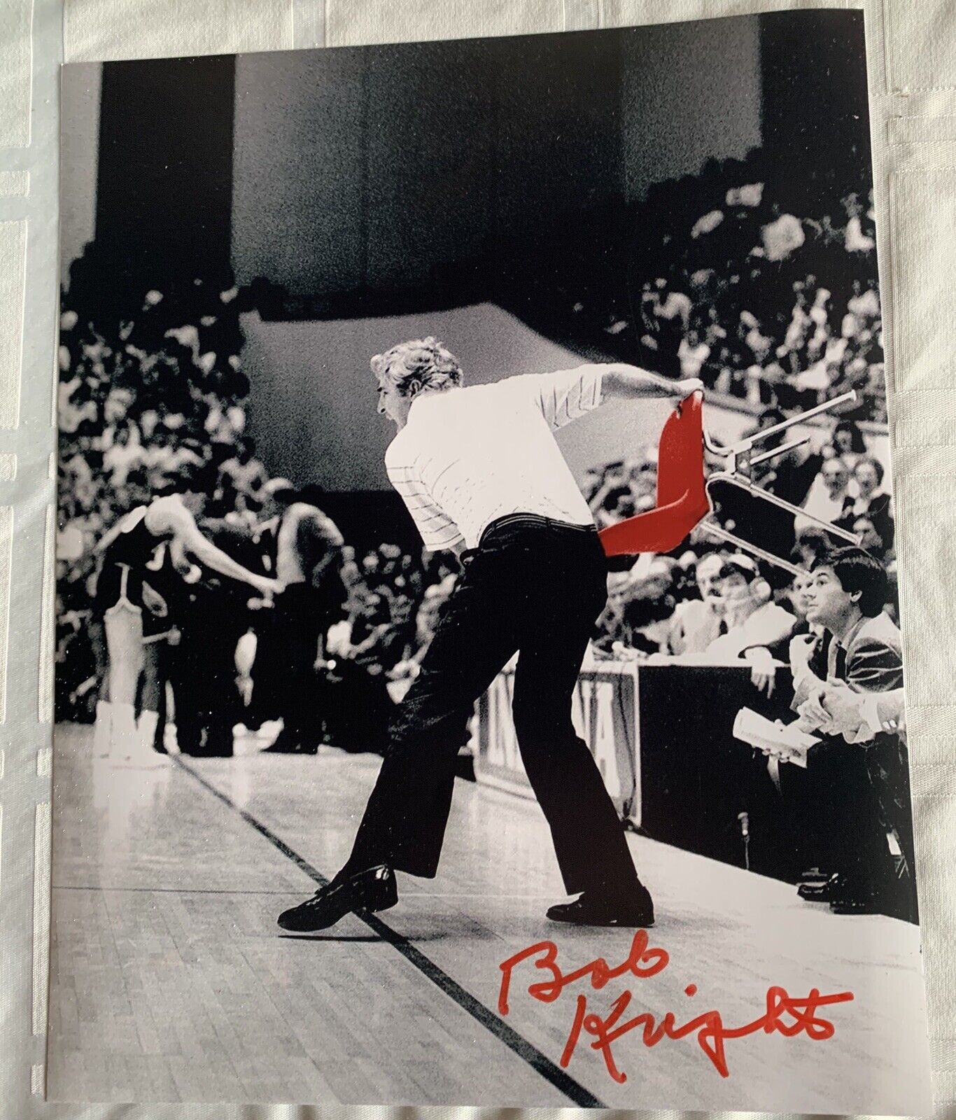 bob knight signed 11x14 Photo Poster painting Pic Auto