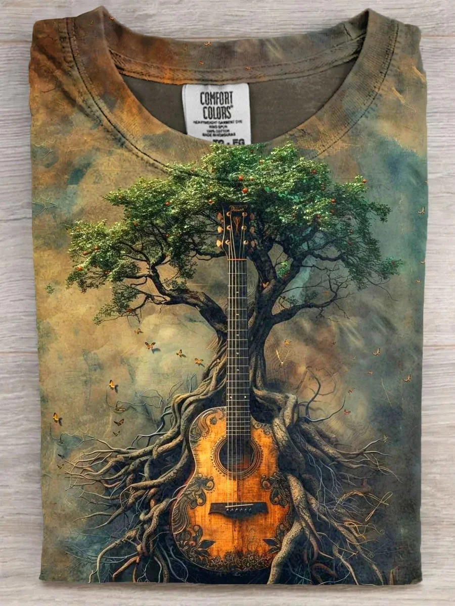 Eagerlys  Vintage Roots of Strings Guitars Art Print T-shirt Eagerlys
