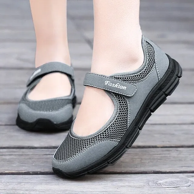 New Women Flats 2021 Spring Summer Ladies Mesh Flat Shoes Women Sneakers Soft Breathable Women Casual Shoes Female Zapatos Mujer