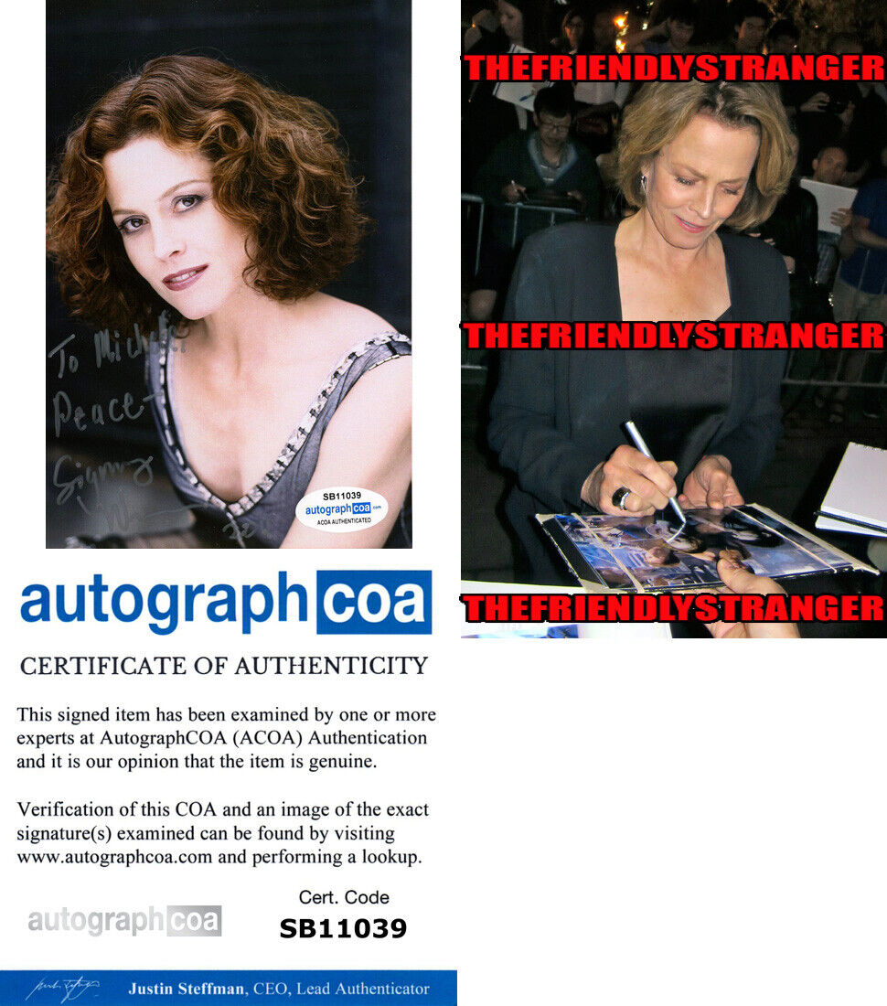 SIGOURNEY WEAVER signed 4X6 Photo Poster painting - PROOF - Sexy GHOSTBUSTERS Alien ACOA COA