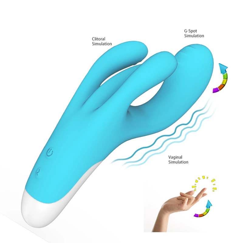 3 Vibrations 10 Speed Breast G-spot Vaginal Simultaneous Stimulator Rosetoy Official